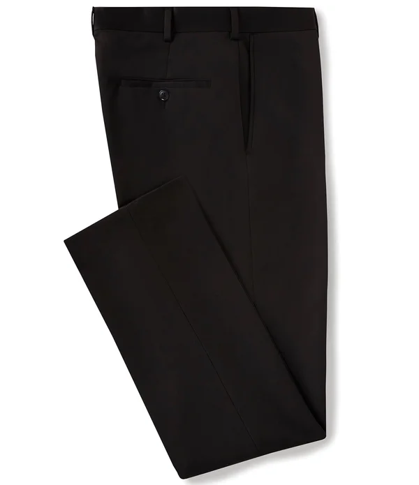 Roundtree Yorke TravelSmart Non-Iron Flat-Front Ultimate Comfort Microfiber Dress Pants - Mens, 33 32, Black - Dillard&s Exclusiv