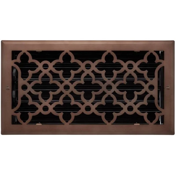 Signature Hardware 947832-6-14 Ballas Steel Wall Register - Bronze - Size: 6 x 14