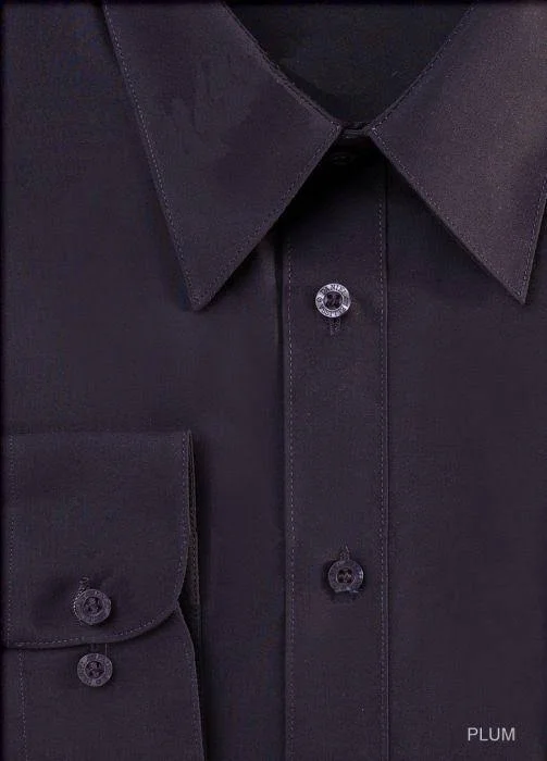 Men's Basic Dress Shirt Regular Fit in Plum 19½ 36/37 - Plum