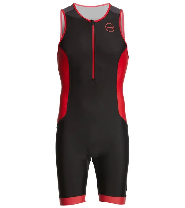 Zone3 Men's AquaFlo Plus Trisuit L, Black/Grey/Red