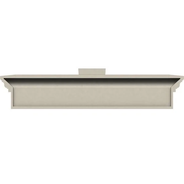 64 inch Bottom Width x 70 1/4 inch Top Width x 9 inchh x 1 inchp Traditional Crosshead w/ Flat Keystone