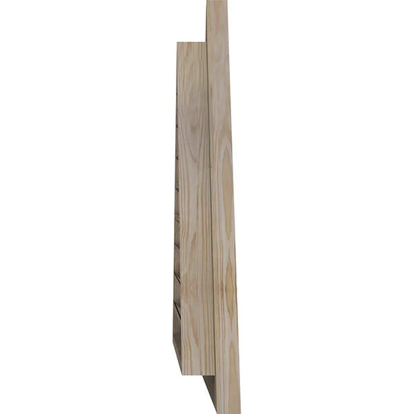 Ekena Millwork GVWTR72X2400SFPPI 72x22W x 24x22H Triangle Gable Vent (88 1/2x22W x 29 1/2x22H Frame Size) 8/12 Pitch: Primed, Fu