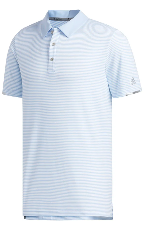Adidas Climachill Tonal Stripe Polo Glow Blue/White XX-Large