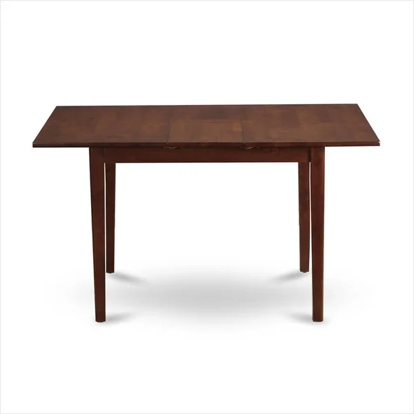 East West Furniture NFT-MAH-T Norfolk Rectangular Table with 12x22 Butterfly Leaf -Mahogany Finish.