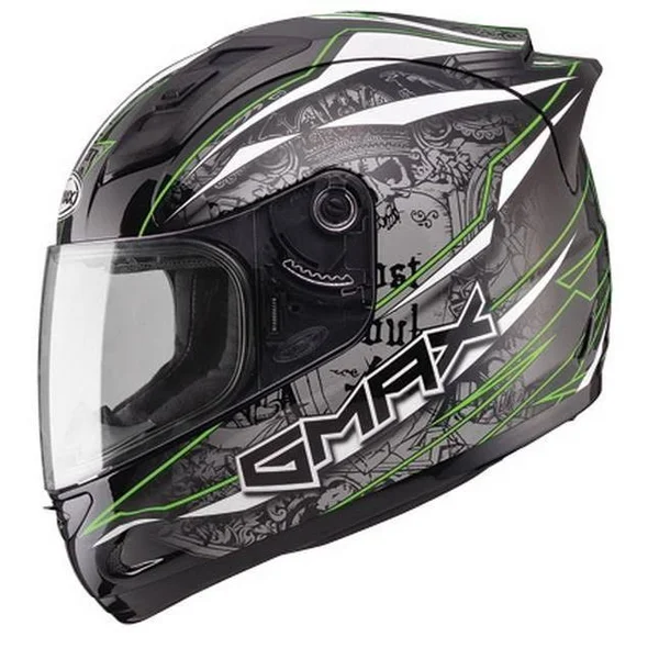 G-Max Gm69 Full Face Mayhem Helmet - Green - 3XL - G7693679-TC-23