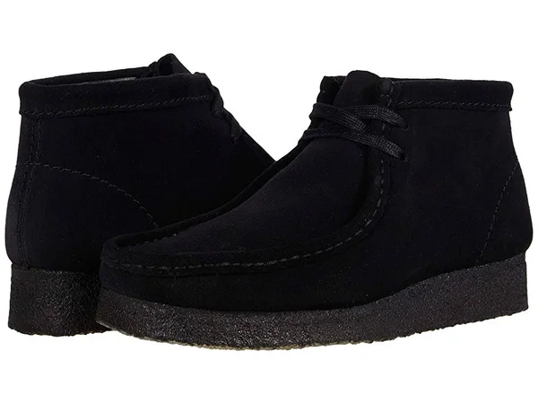 Clarks Womens Wallabee Boot Ankle - Women's, Size: 8.5, Black