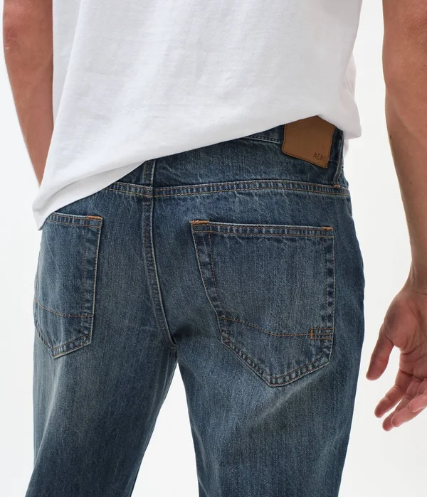 Aeropostale Guys& Loose Jean - Washed Denim - Size 33x34 - Cotton - Teen Fashion & Clothing - Shop Spring and Summer Styles