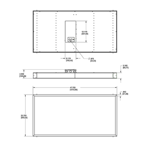 RAB PANEL2X4-44Y Lpanel 2x4 LED Ceiling 44W 3000K Recessed White