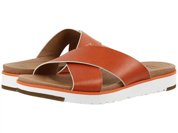Women's Ugg Kari Slide, Size: 10 M, Fire Opal Leather
