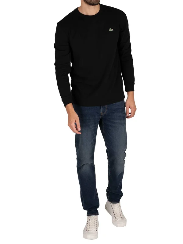Lacoste Sport Long Sleeved T Shirt Black