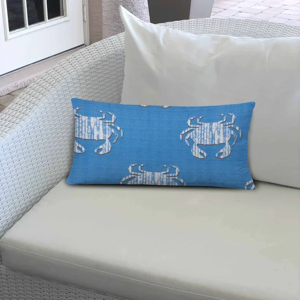 Crabby Indoor/Outdoor Soft Royal Pillow, Zipper Cover Only - 24 x 24