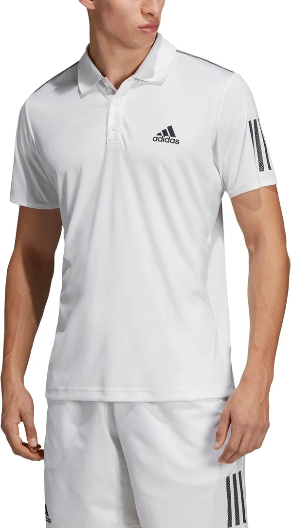 Adidas Men's Club 3 Stripes Tennis Polo, XXL, White