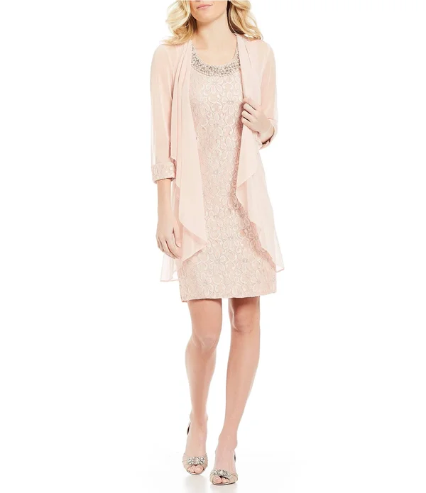 Womens Ru0026M Richards Flyaway Jacket Dress 10 Blush