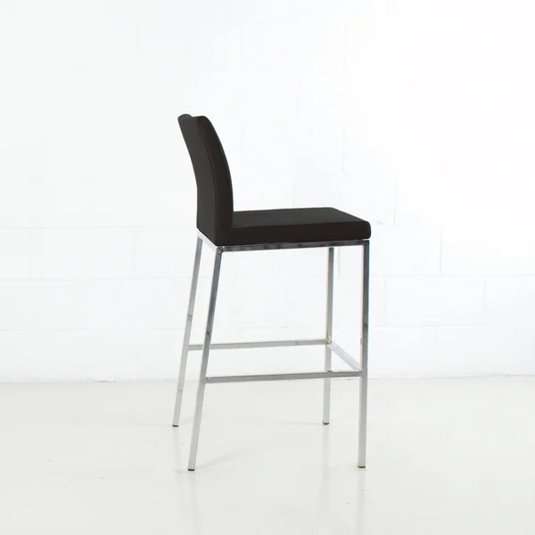 Elite Living Kahlo Leatherette & Stainless Steel Bar Stool (26-inch/ 30-inch) - Charcoal - Counter Height