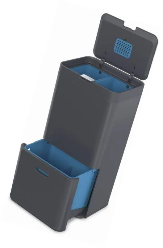Joseph Joseph 30025 Intelligent Waste Totem Recycle Bin Separation Unit 15 Gallon - 58 LITER Graphite