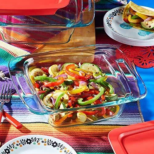 Pyrex Easy Grab Baking Dish with Lid Food Storage, 8x22 x 8x22