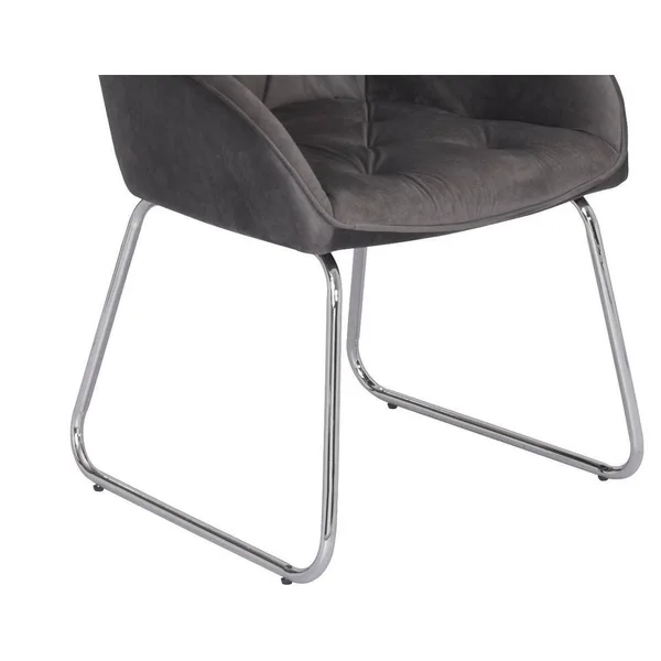 Best Quality Furniture Tufted Velvet Upholstered Armchair, 4 Colors to Choose (Set of 2) - Dark Grey 284