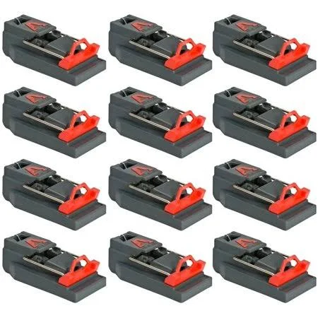 Quick Kill Mouse Trap (Pack of 12 Traps) Easy to Set Mouse Trap