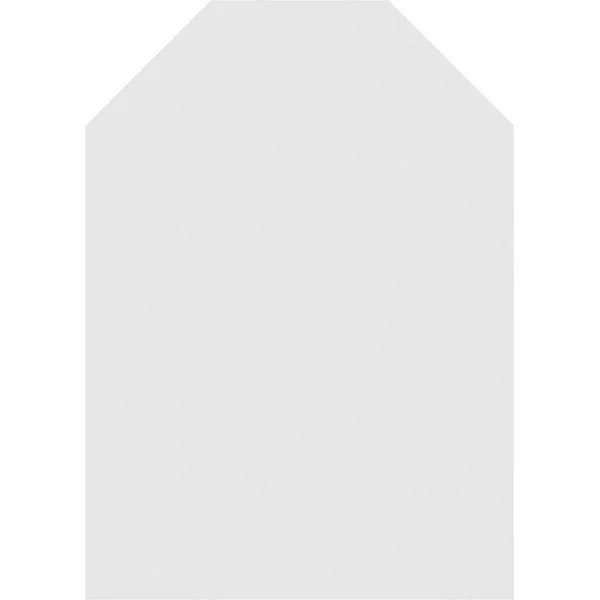 Ekena Millwork GVPOT16X3801SN 16x22W x 38x22H Octagonal Top Surface Mount PVC Gable Vent: Non-Functional - w/ 3-1/2x22W x 1x22P S