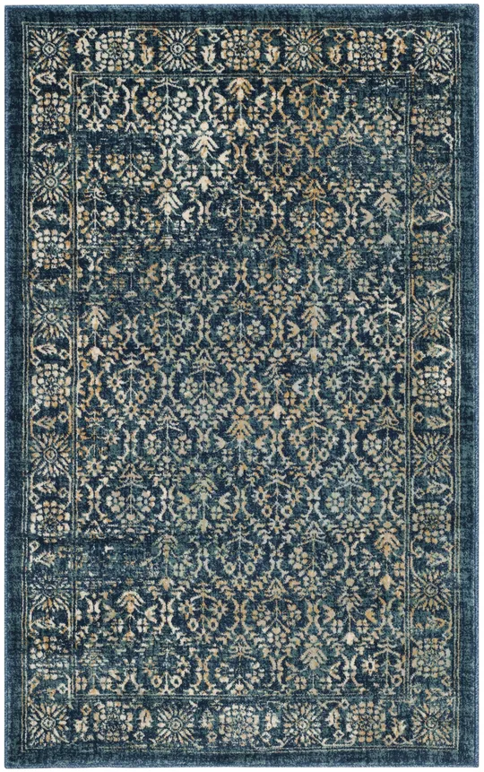Safavieh Evoke EVK511A 2&0x22 x 12&0x22 Runner Navy - Gold Area Rug