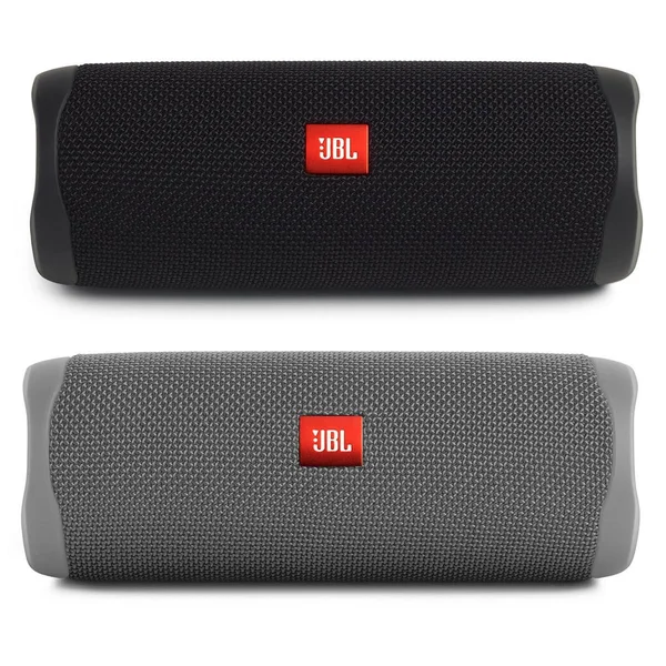 JBL Flip 5 Waterproof Portable Bluetooth Speaker - Pair (Black & Gray)
