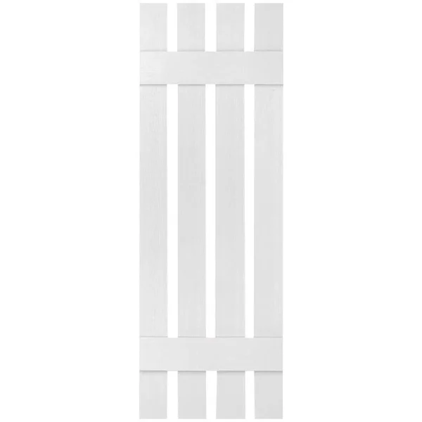 16 1/4x22W x 47x22H Lifetime Vinyl - Custom Four Board Spaced (2 Batten), Board-n-Batten Shutters, w/Shutter-Loks (Per Pair), Pai