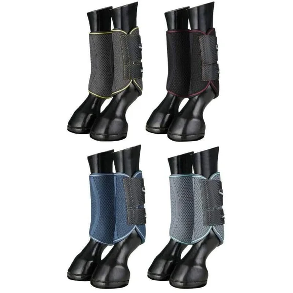 LeMieux Carbon Mesh Wrap Boots - Blue/Grey - Medium