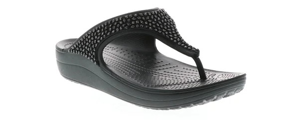Crocs Women's Sloane Embellished Flip Flop, Size: 6, Black