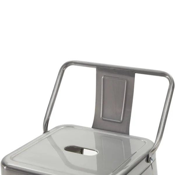 BELLEZE Asher 30x22 Bar Stools Low Back (Set of 4) Gunmetal - #aeaeae