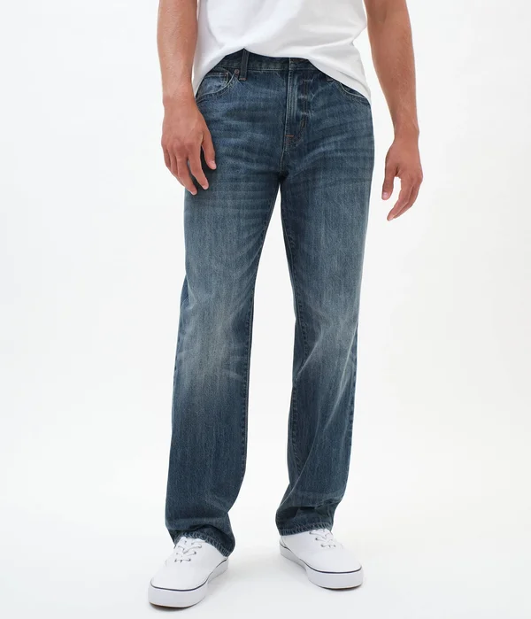 Aeropostale Guys& Loose Jean - Washed Denim - Size 33x34 - Cotton - Teen Fashion & Clothing - Shop Spring and Summer Styles