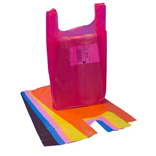 Zoro Select 5dup6 T-Shirt Bags, Orange, 21 in. L, pk1000