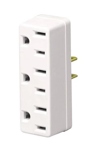 Ace Grounded Triple Outlet Adapter White 15 Amps 125 Volts 1 Pk