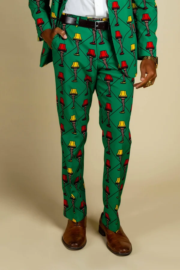 The Fragile, Christmas Dress Pants, Size 33, Multicolor, Shinesty