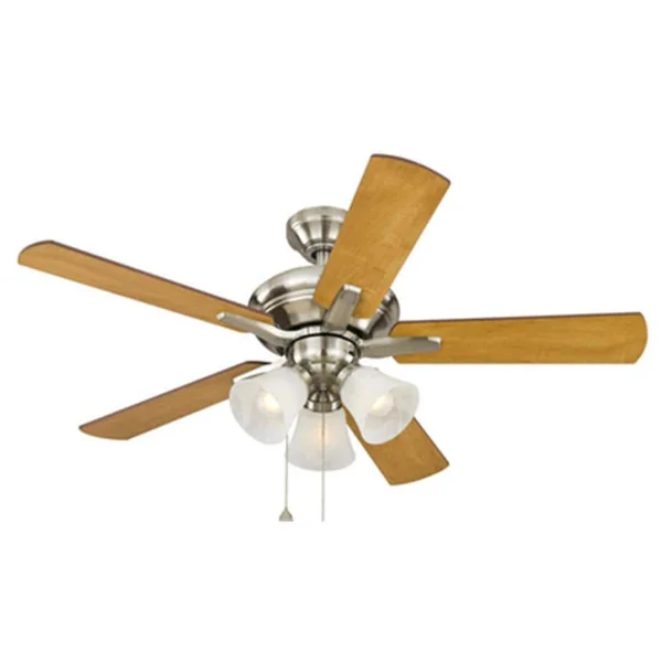 Harbor Breeze Lansing 42-in Brushed Nickel Indoor Ceiling Fan with Light (5-Blade) 40198