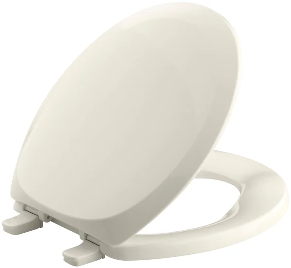 KOHLER K-4663-47 French Curve with Quick-Release Hinges Round-Front Toilet Seat - Almond