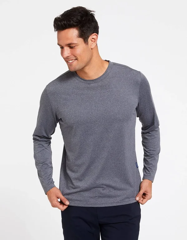 Sun Protective Long Sleeve T-Shirt UPF50+ for Men - UV Protection Dark Navy