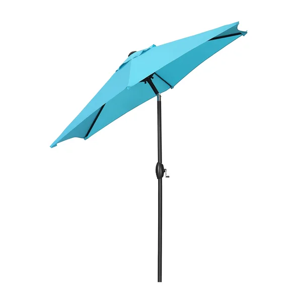 Ainfox 9ft Outdoor Patio Umbrella with Base - Blue