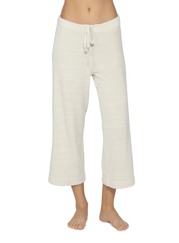 Barefoot Dreams Women's CozyChic Ultra Lite Culotte Capri Pants, Fog Gray, Medium
