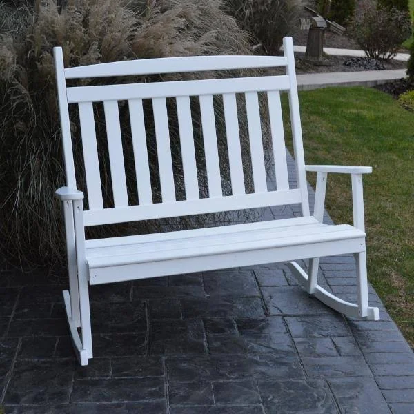 Yellow Pine Double Classic Porch ROCKER, Size: 3.5, Green