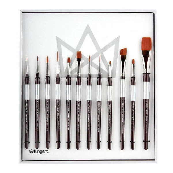 Kingart Precision Brush Set 12/Pkg