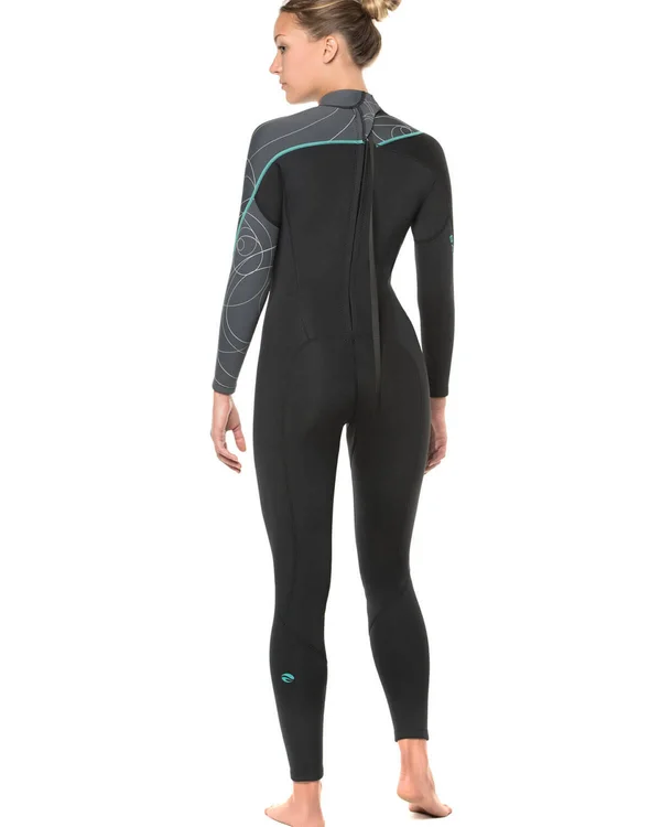 Bare 5mm Elate Full Wetsuit - Womens (Grey) 06+