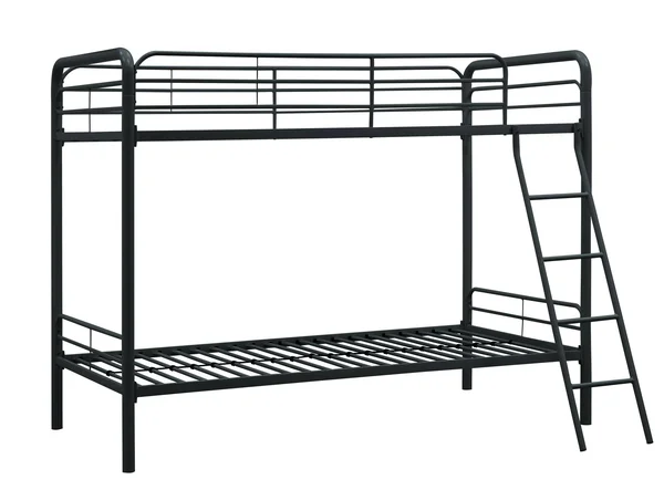 Kids Twin Over Twin Metal Bunk Bed - Black by Ashley HomeStore