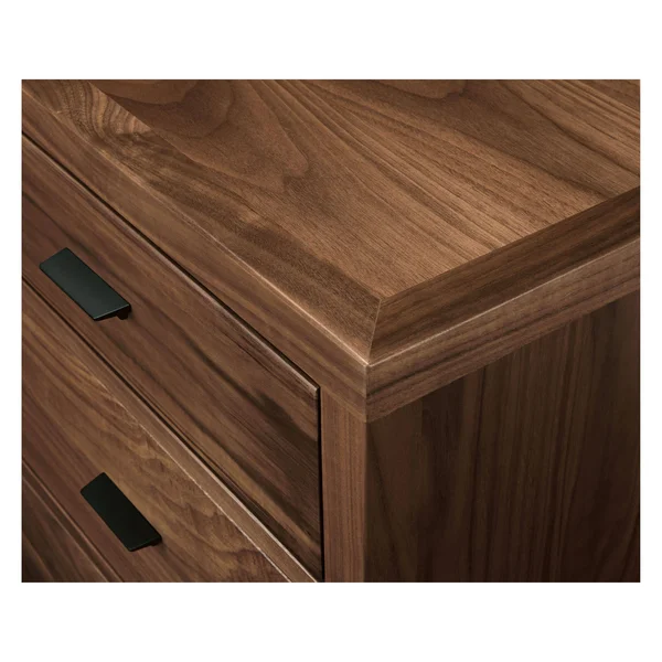 Room & Board - Modern Berkeley One-Drawer Nightstand Made from Cherry Wood, Natural Steel Pulls