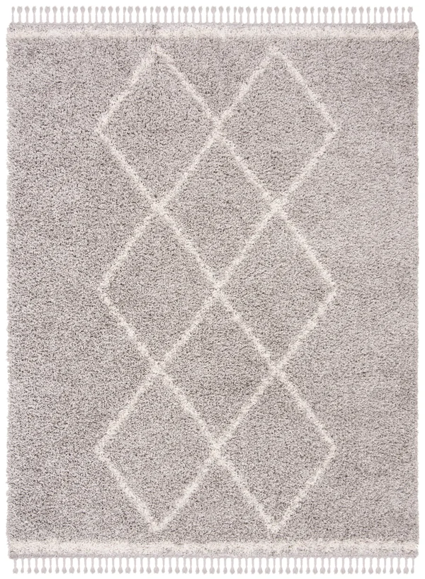 Safavieh Pro Lux Shag PLX435F 5&0x22 x 8&0x22 Grey - Cream Area Rug