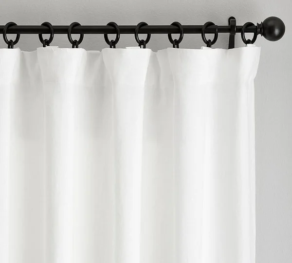 Classic Belgian Flax Linen Drape - Cotton lining, 50 x 84
