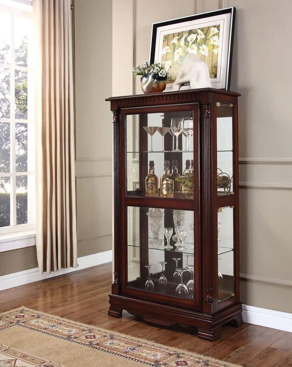 Acme Carrie Curio Cabinet Cherry