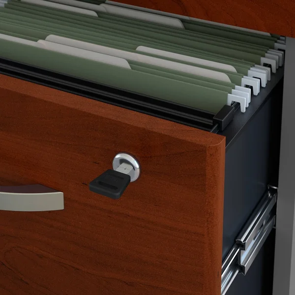 Bush Business Furniture 3 Drawer Mobile File Cabinet - Storm Gray