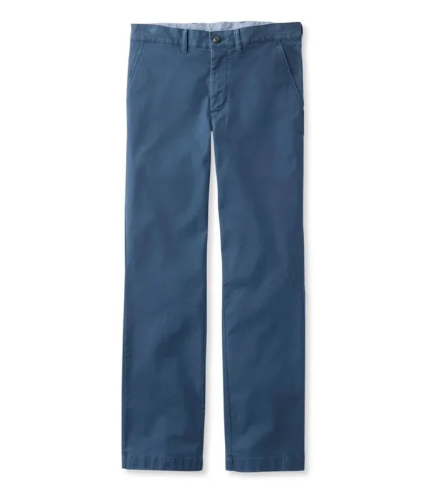 Men's Lakewashed Stretch Khakis - Standard Fit Blue 42x32, L.L.Bean