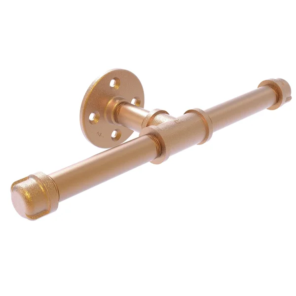 Allied Brass Pipeline Collection Double Roll Toilet Paper Holder - Satin Nickel