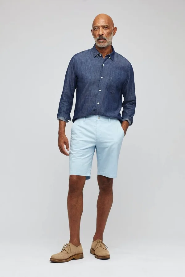 Men's Bonobos Stretch Washed Chino 9-Inch Shorts, Size 35 - Blue